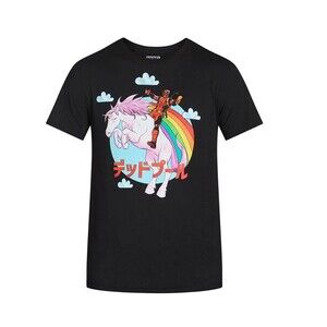 Deadpool Unicorn Mens Graphic Tee Shirt